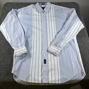 Chaps Ralph Lauren Striped L/S Dress Shirt Mens Size 16 34/35